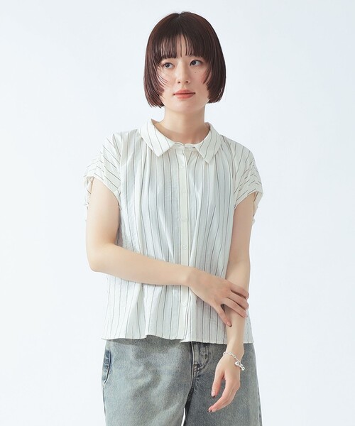 Ray BEAMS(レイビームス)の「バルーン フレンチスリーブ シャツ(シャツ/ブラウス・レディース・サックスブルー/ブラック/ホワイト系その他6・ONE SIZE)」の14枚目の写真
