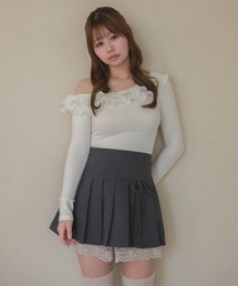 Frill Thalia tiered rib tops / フリルタリアティアードトップス