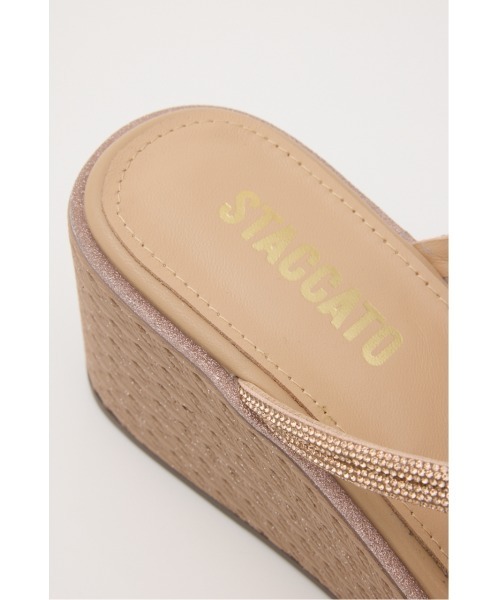STACCATO（スタッカート）の「プルスコードウェッジヒールミュールサンダル（サンダル・レディース・ピンクゴールド/シルバー・22.5cm/23cm/23.5cm/24cm）」の10枚目の写真