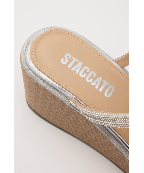STACCATO（スタッカート）の「プルスコードウェッジヒールミュールサンダル（サンダル・レディース・ピンクゴールド/シルバー・22.5cm/23cm/23.5cm/24cm）」の14枚目の写真