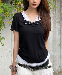 3.3 Field Trip （3.3フィールドトリップ）の「3.3 Field Trip/レイヤードヘンリーネックトップス（Tシャツ/カットソー）」