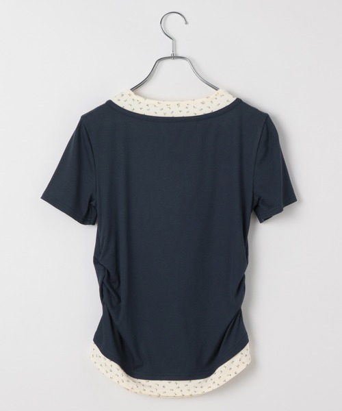 3.3 Field Trip (3.3フィールドトリップ)の「3.3 Field Trip/レイヤードヘンリーネックトップス(Tシャツ/カットソー・レディース・ブラック/ネイビー/グレー/ピンク・FREE)」の13枚目の写真