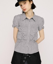 SLY | RANDOM SHIRRING CUT TOPS ランダムシャーリングカットトップス 春服 夏服(Tシャツ/カットソー)