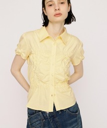 SLY(�X���C)��RANDOM SHIRRING CUT TOPS �����_���V���[�����O�J�b�g�g�b�v�X �t�� �ĕ�(T�V���c/�J�b�g�\�[)