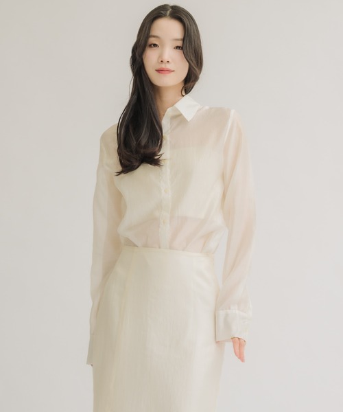 NEUNA(ヌナ)の「【夏に大活躍!冷房/紫外線/日焼け対策にも◎】ソフトシアーシャツ(シャツ/ブラウス・レディース・アイボリー/ブラック/ピンク・FREE)」の15枚目の写真