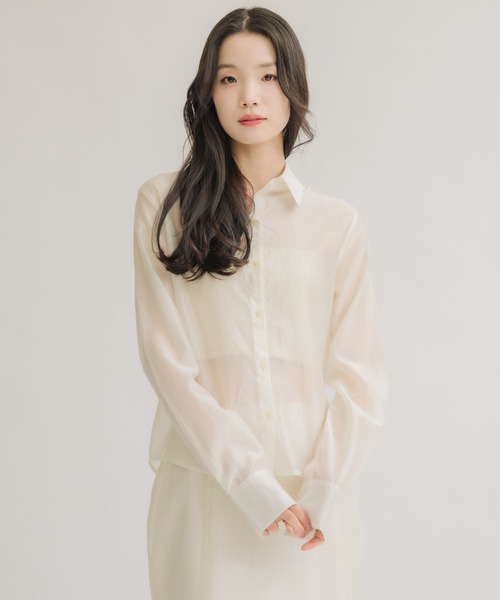 NEUNA(ヌナ)の「【夏に大活躍!冷房/紫外線/日焼け対策にも◎】ソフトシアーシャツ(シャツ/ブラウス・レディース・アイボリー/ブラック/ピンク・FREE)」の17枚目の写真
