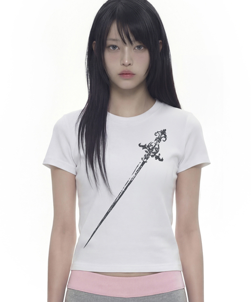 GRAVER（グレーバー）の「[ユニセックス]SWORD 半袖Tシャツ_2カラー（Tシャツ/カットソー・レディース・ブラック/ホワイト・SMALL/MEDIUM/LARGE/X-SMALL）」の7枚目の写真