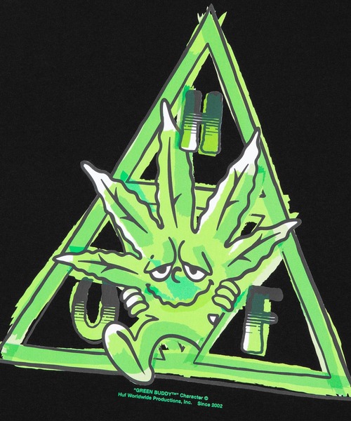 HUF(ハフ)の「【オンラインストア限定】GREEN BUDDY TT TEE(Tシャツ/カットソー・メンズ・ブラック/ナチュラル・M/S/L/XL/XXL)」の9枚目の写真