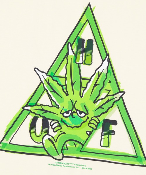 HUF(ハフ)の「【オンラインストア限定】GREEN BUDDY TT TEE(Tシャツ/カットソー・メンズ・ブラック/ナチュラル・M/S/L/XL/XXL)」の5枚目の写真
