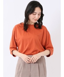 m.f.editorial（エムエフエディトリアル）の「【ストレッチ 接触冷感】m.f.エディトリアル レディース 袖タック クルーネック プルオーバー（Tシャツ/カットソー）」
