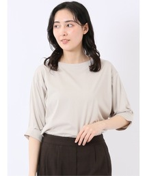 m.f.editorial（エムエフエディトリアル）の「【ストレッチ 接触冷感】m.f.エディトリアル レディース 袖タック クルーネック プルオーバー（Tシャツ/カットソー）」