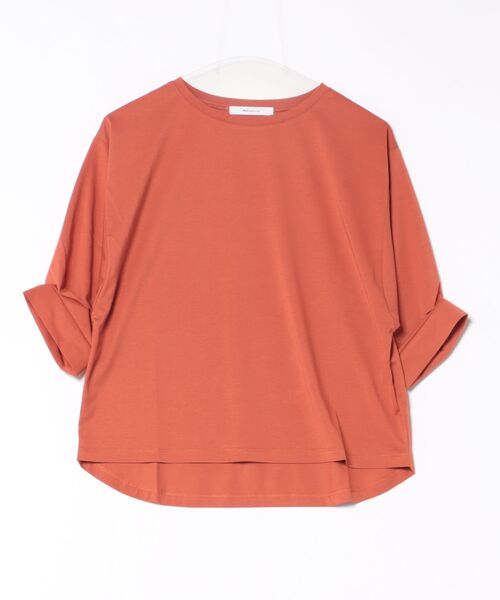 m.f.editorial(エムエフエディトリアル)の「【ストレッチ 接触冷感】m.f.エディトリアル レディース 袖タック クルーネック プルオーバー(Tシャツ/カットソー・レディース・ホワイト/ライトグレー/オレンジ・MEDIUM/LARGE)」の5枚目の写真