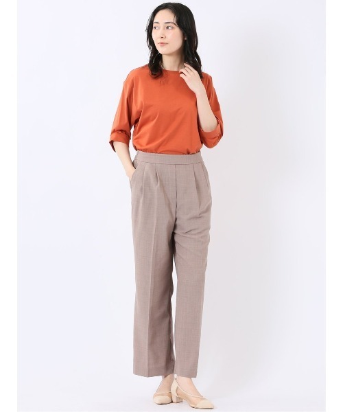 m.f.editorial(エムエフエディトリアル)の「【ストレッチ 接触冷感】m.f.エディトリアル レディース 袖タック クルーネック プルオーバー(Tシャツ/カットソー・レディース・ホワイト/ライトグレー/オレンジ・MEDIUM/LARGE)」の16枚目の写真