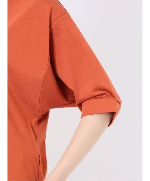m.f.editorial(エムエフエディトリアル)の「【ストレッチ 接触冷感】m.f.エディトリアル レディース 袖タック クルーネック プルオーバー(Tシャツ/カットソー・レディース・ホワイト/ライトグレー/オレンジ・MEDIUM/LARGE)」の11枚目の写真