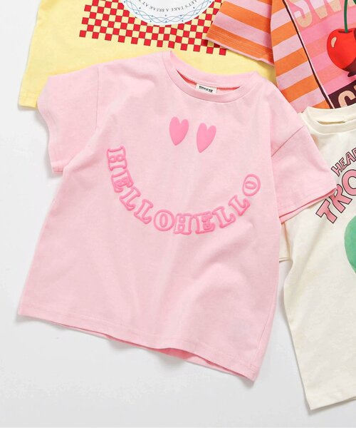 BREEZE(ブリーズ)の「バリエーション半袖Tシャツ(Tシャツ/カットソー・キッズ・ピンク/オレンジ/イエロー/オフホワイト・80/90/100/110/120/130/140)」の4枚目の写真