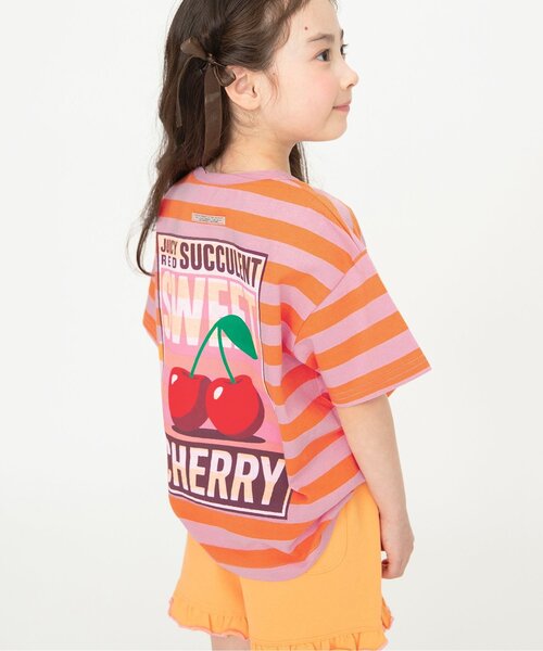 BREEZE(ブリーズ)の「バリエーション半袖Tシャツ(Tシャツ/カットソー・キッズ・ピンク/オレンジ/イエロー/オフホワイト・80/90/100/110/120/130/140)」の1枚目の写真
