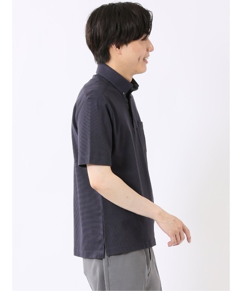 renoma（レノマ）の「ビズポロ ポロシャツ メンズ 半袖 ストレッチ 吸水速乾 イージーケア ボタンダウン 綿混 アルティマ クールビズ （ポロシャツ・メンズ・ネイビー・X-LARGE/LARGE/MEDIUM）」の10枚目の写真