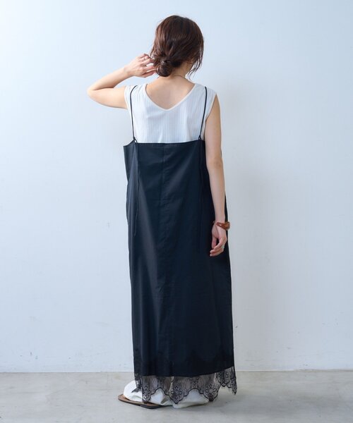 CIAOPANIC TYPY(チャオパニックティピー)の「【willow】スカラップレースキャミワンピース(ワンピース・レディース・ブラック/ブラウン・ONE SIZE)」の7枚目の写真