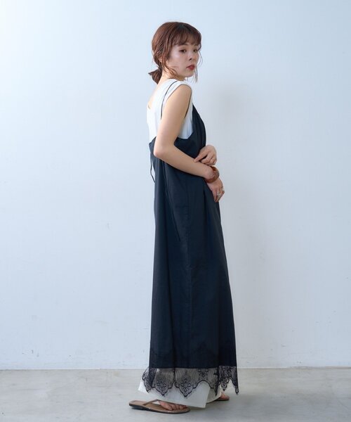 CIAOPANIC TYPY(チャオパニックティピー)の「【willow】スカラップレースキャミワンピース(ワンピース・レディース・ブラック/ブラウン・ONE SIZE)」の8枚目の写真