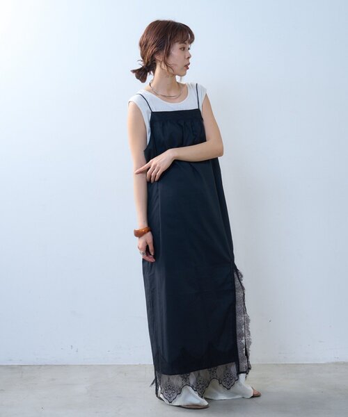 CIAOPANIC TYPY(チャオパニックティピー)の「【willow】スカラップレースキャミワンピース(ワンピース・レディース・ブラック/ブラウン・ONE SIZE)」の9枚目の写真