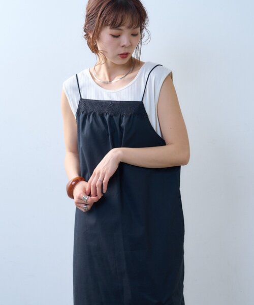 CIAOPANIC TYPY(チャオパニックティピー)の「【willow】スカラップレースキャミワンピース(ワンピース・レディース・ブラック/ブラウン・ONE SIZE)」の10枚目の写真