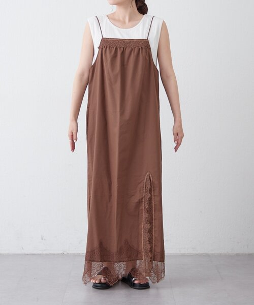 CIAOPANIC TYPY(チャオパニックティピー)の「【willow】スカラップレースキャミワンピース(ワンピース・レディース・ブラック/ブラウン・ONE SIZE)」の13枚目の写真