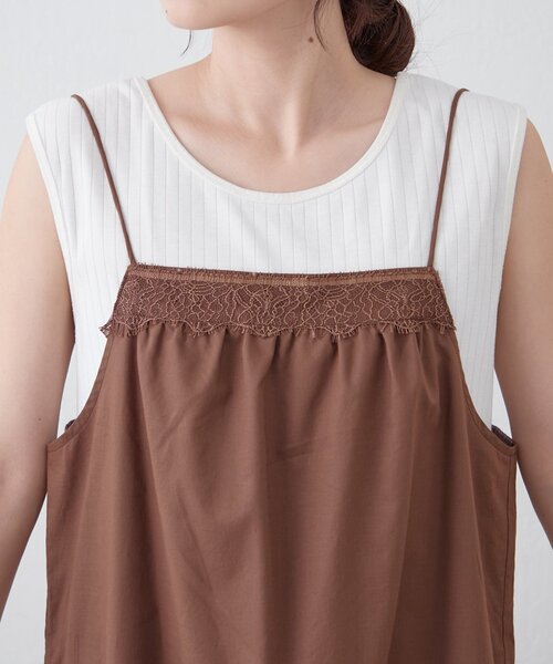 CIAOPANIC TYPY(チャオパニックティピー)の「【willow】スカラップレースキャミワンピース(ワンピース・レディース・ブラック/ブラウン・ONE SIZE)」の16枚目の写真