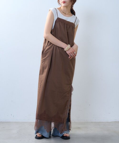 CIAOPANIC TYPY(チャオパニックティピー)の「【willow】スカラップレースキャミワンピース(ワンピース・レディース・ブラック/ブラウン・ONE SIZE)」の21枚目の写真