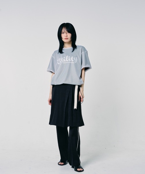 EFFECTEN(エフェクテン)の「【EFFECTEN】Basic logo reversible mesh Tee(Tシャツ/カットソー・メンズ・ブラウン/ライトグレー/ブラック・LARGE/MEDIUM)」の2枚目の写真