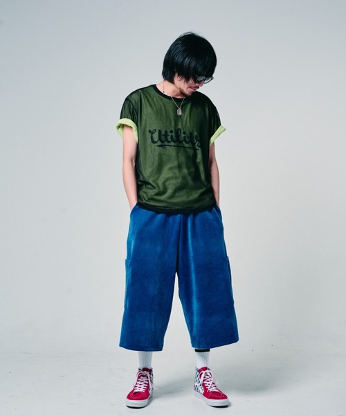 EFFECTEN(エフェクテン)の「【EFFECTEN】Basic logo reversible mesh Tee(Tシャツ/カットソー・メンズ・ブラウン/ライトグレー/ブラック・LARGE/MEDIUM)」の1枚目の写真