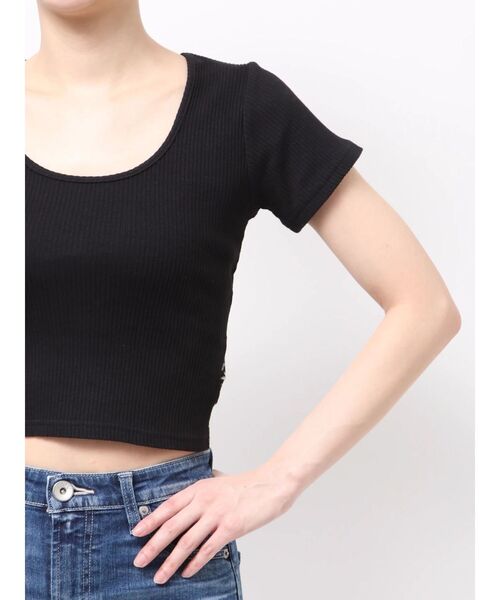 GYDA（ジェイダ）の「レオパードバックリボントップス（Tシャツ/カットソー・レディース・ブラック/オフホワイト・FREE）」の8枚目の写真