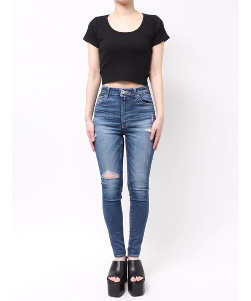 GYDA(ジェイダ)の「レオパードバックリボントップス(Tシャツ/カットソー・レディース・ブラック/オフホワイト・FREE)」の6枚目の写真