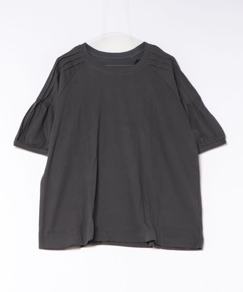 RCD(アールシーディー)の「袖タックラグランスリーブ半袖トップス(Tシャツ/カットソー・レディース・チャコールグレー/グレイッシュベージュ/オフホワイト/ブラック・LL~3L/M-L/4L~5L)」の18枚目の写真