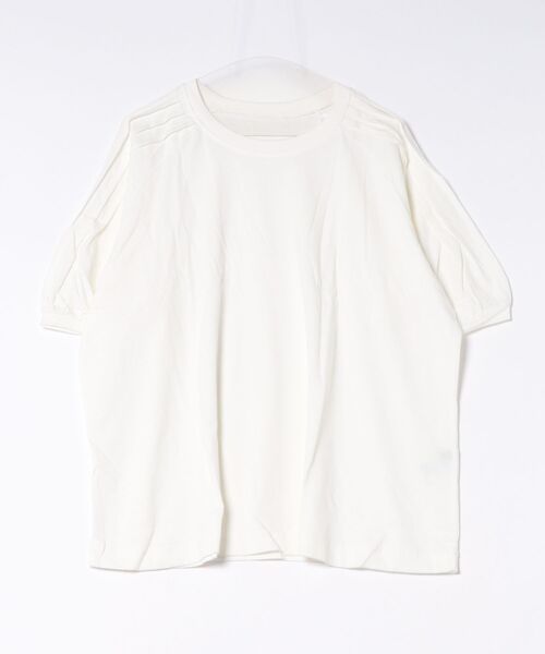 RCD(アールシーディー)の「袖タックラグランスリーブ半袖トップス(Tシャツ/カットソー・レディース・チャコールグレー/グレイッシュベージュ/オフホワイト/ブラック・LL~3L/M-L/4L~5L)」の19枚目の写真