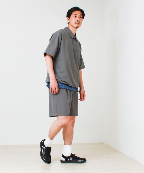 GLOSTER(グロスター)の「【接触冷感/セットアップ対応】SoftCool ショートパンツ(その他パンツ・メンズ・ネイビー/ブラック/グレイッシュベージュ・L/M/S)」の5枚目の写真