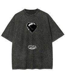 GARAGE MADE（ガレージメイド）の「レディースM～Lサイズ　ユニセックス　ピグメントプリント　BIG　Tシャツ　HEARTTRAP（Tシャツ/カットソー）」