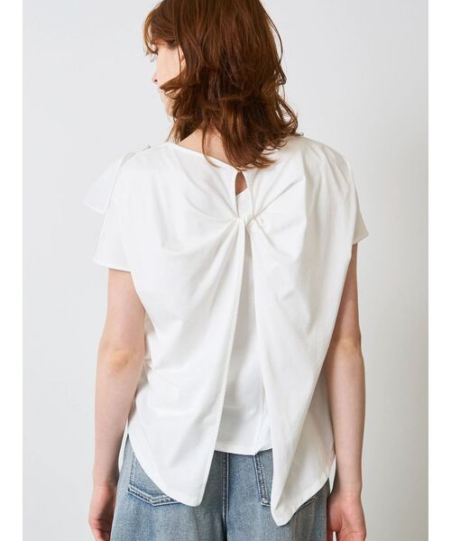 ELENDEEK(エレンディーク)の「フリルドッキングカットソー(Tシャツ/カットソー・レディース・ブラック/オフホワイト・FREE)」の5枚目の写真