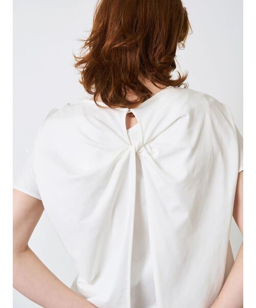 ELENDEEK(エレンディーク)の「フリルドッキングカットソー(Tシャツ/カットソー・レディース・ブラック/オフホワイト・FREE)」の4枚目の写真