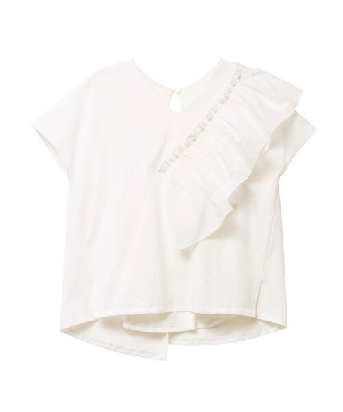 ELENDEEK(エレンディーク)の「フリルドッキングカットソー(Tシャツ/カットソー・レディース・ブラック/オフホワイト・FREE)」の10枚目の写真