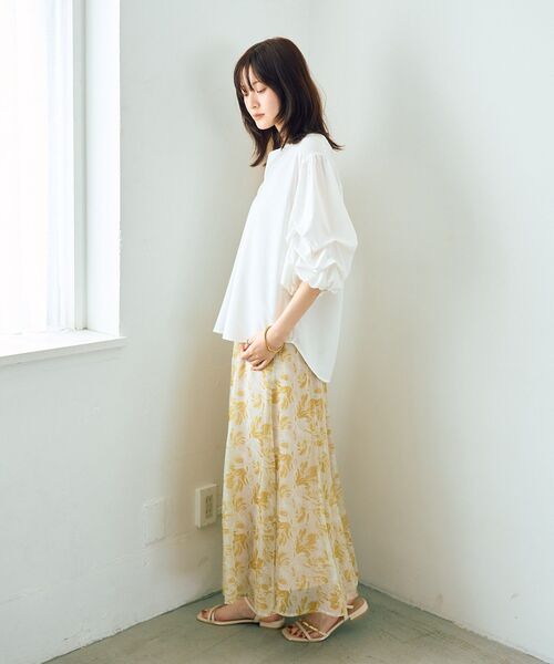 YECCA VECCA(イェッカヴェッカ)の「タックスリーブスキッパーブラウス(シャツ/ブラウス・レディース・ホワイト系その他5/オフホワイト/イエロー/ブルー系その他4・FREE)」の9枚目の写真