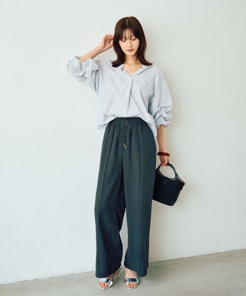 YECCA VECCA(イェッカヴェッカ)の「タックスリーブスキッパーブラウス(シャツ/ブラウス・レディース・ホワイト系その他5/オフホワイト/イエロー/ブルー系その他4・FREE)」の13枚目の写真