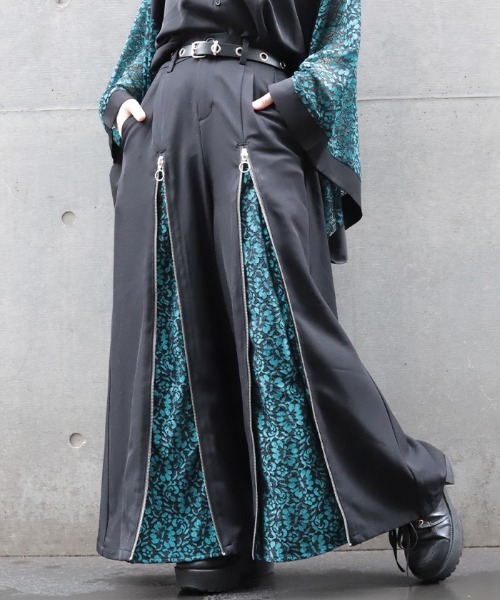 REZEN(リゼン)の「レース切替袴パンツ(その他パンツ・メンズ・ターコイズブルー/ローズ/ライトグレー・MEDIUM/LARGE/SMALL)」の2枚目の写真
