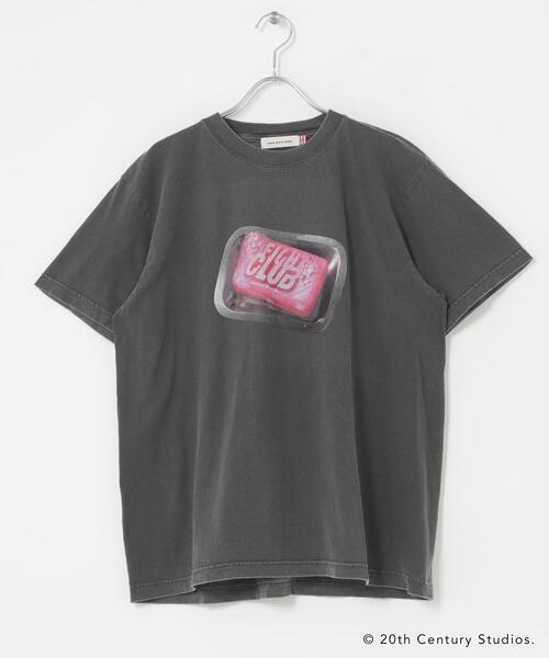 GOOD ROCK SPEED(グッドロックスピード)の「GOOD ROCK SPEED/FIGHT CLUB/T-SHIRTS(Tシャツ/カットソー・レディース・ホワイト/チャコールグレー・FREE)」の2枚目の写真