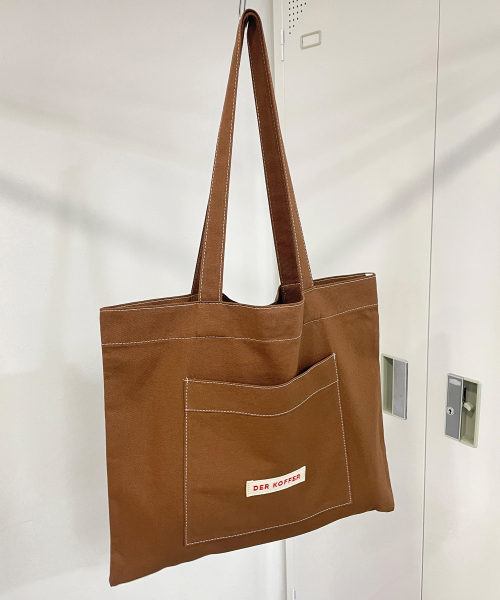 DER KOFFER（デルコッファー）の「SHOPPER POCKET BAG [BROWN]（エコバッグ/サブバッグ・レディース・その他・FREE）」の2枚目の写真
