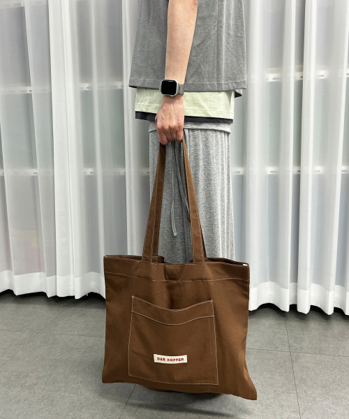 DER KOFFER（デルコッファー）の「SHOPPER POCKET BAG [BROWN]（エコバッグ/サブバッグ・レディース・その他・FREE）」の3枚目の写真