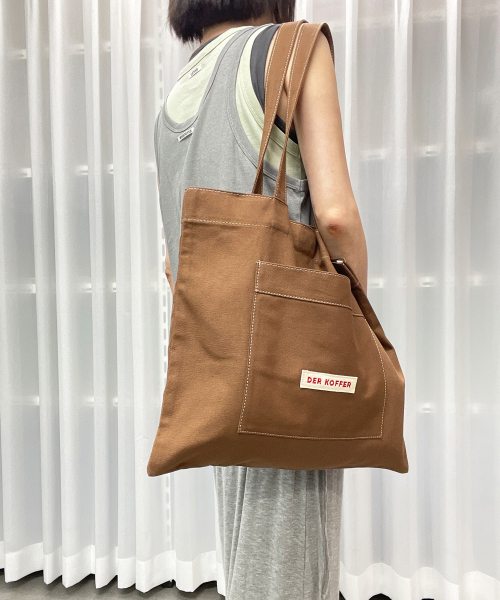 DER KOFFER（デルコッファー）の「SHOPPER POCKET BAG [BROWN]（エコバッグ/サブバッグ・レディース・その他・FREE）」の4枚目の写真