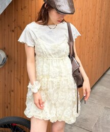 w closet | フラワーバルーンミニキャミワンピース(チュニック)