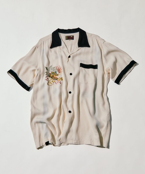 TAILOR TOYO(テーラートウヨウ)の「【TAILOR TOYO/東洋テーラー】SUKA SHIRT DRAGON(シャツ/ブラウス・メンズ・ホワイト/イエロー/ブラック・L/M)」の2枚目の写真
