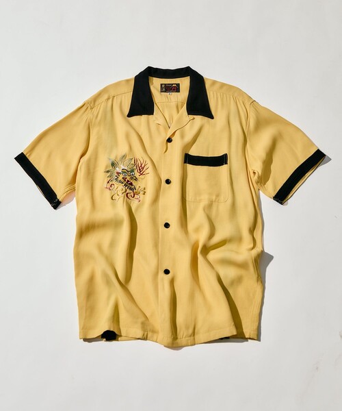 TAILOR TOYO(テーラートウヨウ)の「【TAILOR TOYO/東洋テーラー】SUKA SHIRT DRAGON(シャツ/ブラウス・メンズ・ホワイト/イエロー/ブラック・L/M)」の1枚目の写真