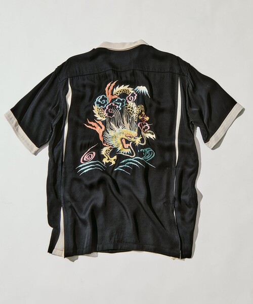 TAILOR TOYO(テーラートウヨウ)の「【TAILOR TOYO/東洋テーラー】SUKA SHIRT DRAGON(シャツ/ブラウス・メンズ・ホワイト/イエロー/ブラック・L/M)」の3枚目の写真